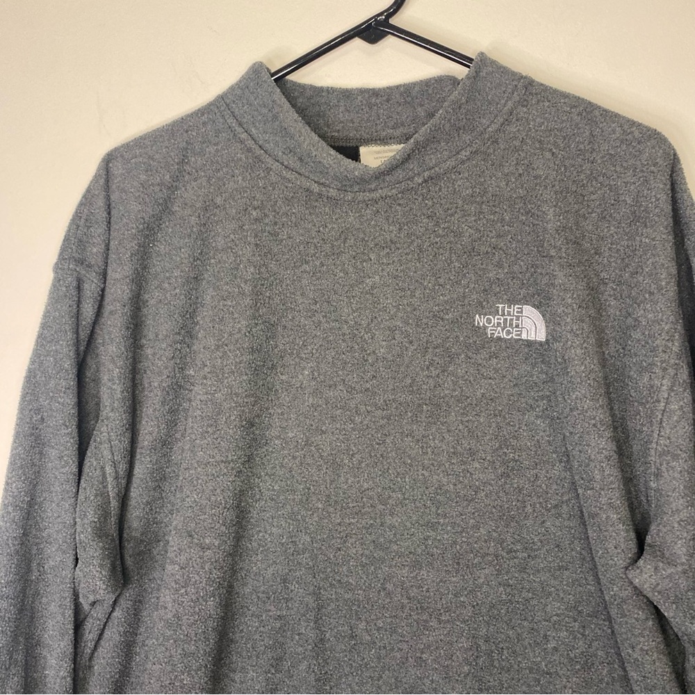 Men's The North Face Pull Over Gray Sweater Hiking Outdoors Size Large Crew Neck - Picture 3 of 11